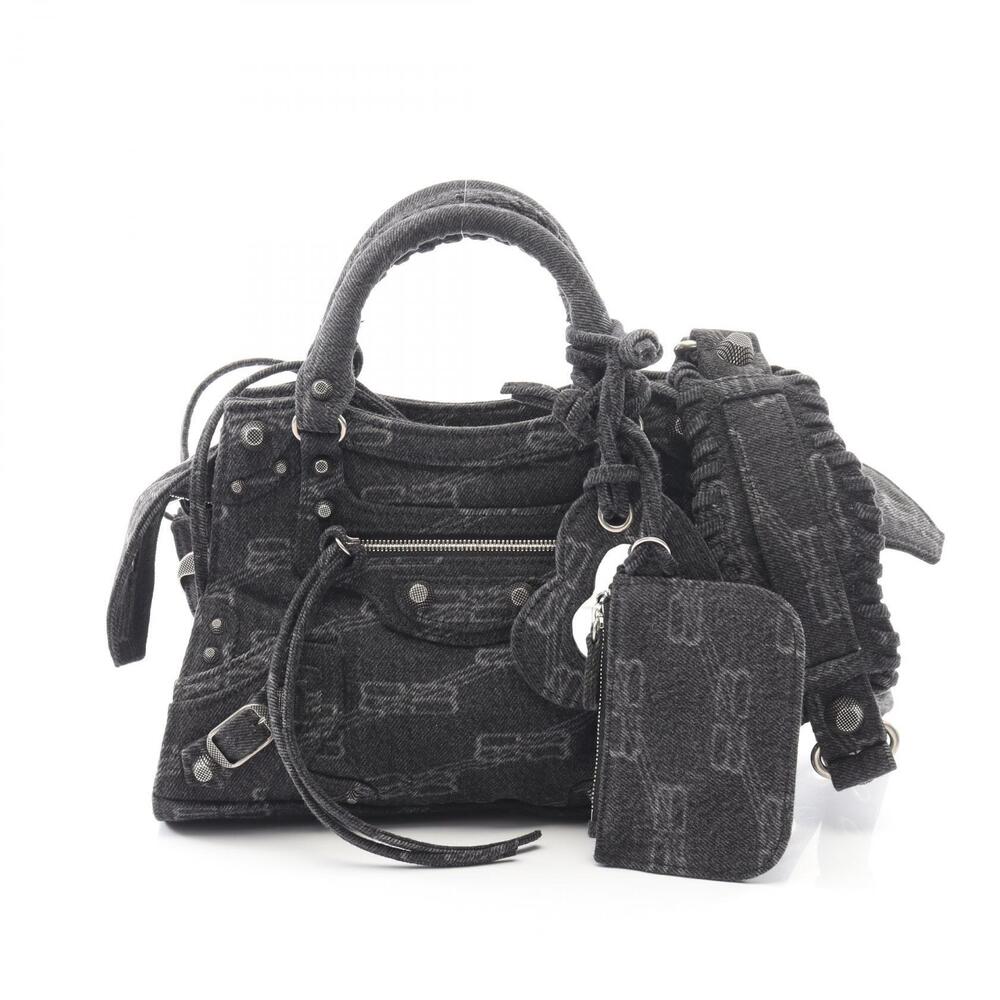 Balenciaga Neo Cagole XS Handbag Denim Gray